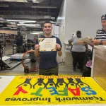 Daniel holding Safety Award - One Year Accident Free
